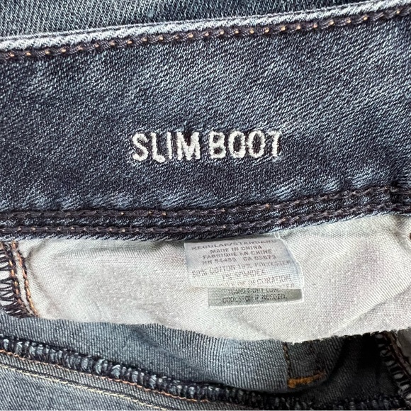 American eagle distressed y2k super stretch slim boot jeans 4 regular - Picture 8 of 9